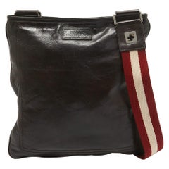 Borsa messenger in pelle marrone Bally Choco