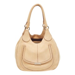 Tod's Tan Nubuck Leather Shoulder Bag