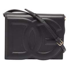 Dolce & Gabbana Bolso Crossbody DG Logo de piel negra