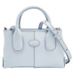 Tod's Light Blue Leather Mini Di Bag