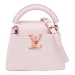 Louis Vuitton Lilac Mother Of Pearl Taurillon Leather Mini Capucines Bag