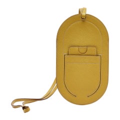 Hermes Lime Chevre Mysore Pelle In-the-Loop Phone To Go GM Case