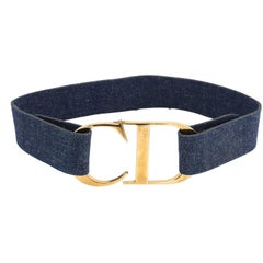 John Galliano for Christian Dior CD Denim Choker 