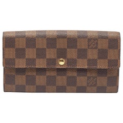 Louis Vuitton Damier Ebene Canvas Sarah Wallet