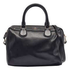 Coach Black Leather Mini Bennett Satchel