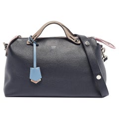 Fendi Blue/Pink Leather Large By The Way Boston Bag