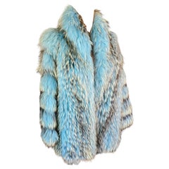 Gianni Versace F/W 2001 Blue Marmot Fur Jacket Coat