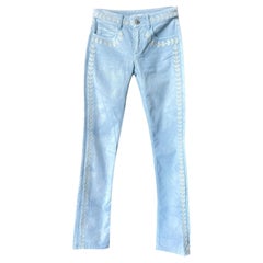 Chanel New CC Logo La Riviera Collection Runway Jeans 34 FR