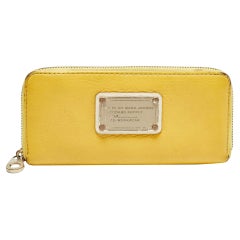 Marc by Marc Jacobs Yellow Leather Classic Q Zip Around Wallet