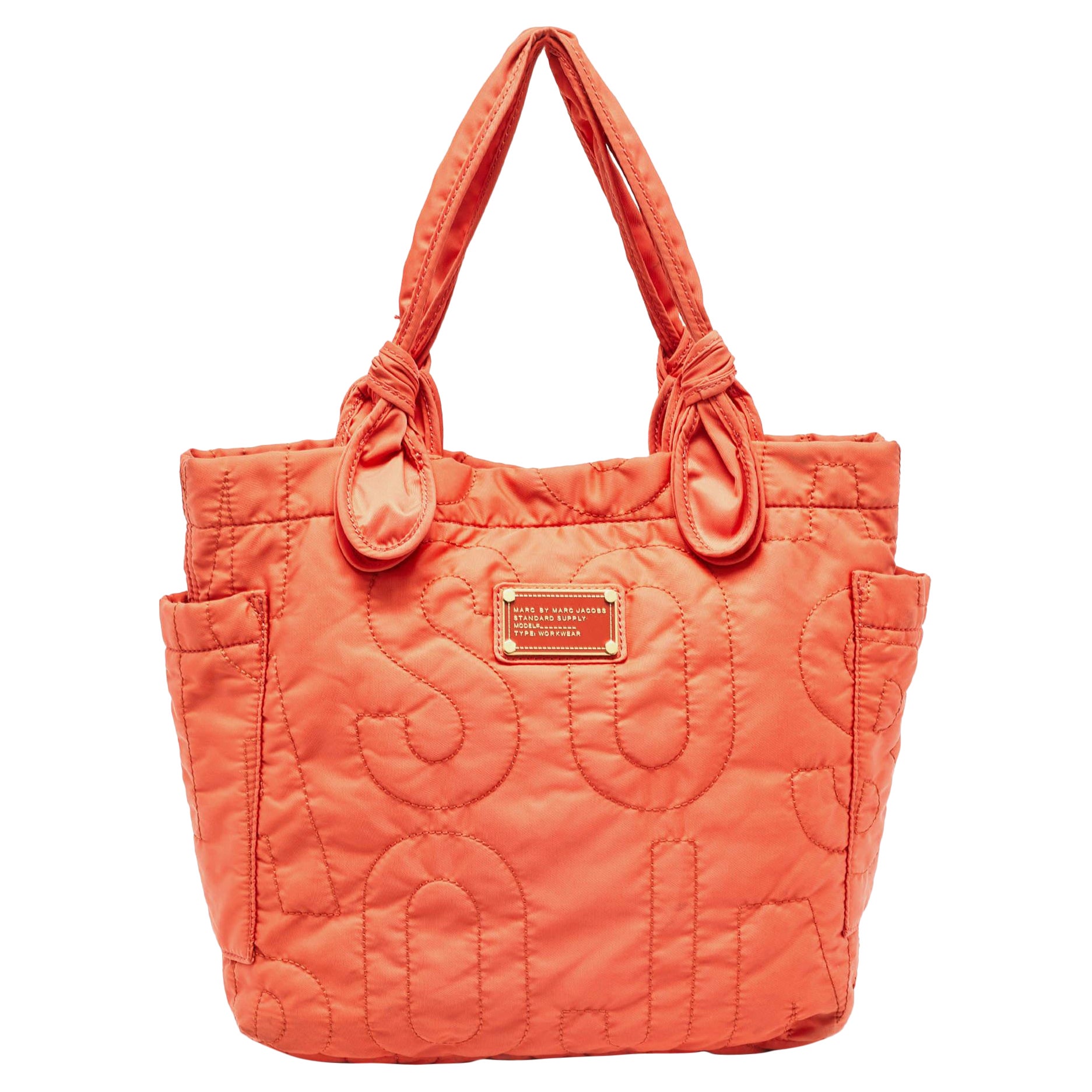 Marc by Marc Jacobs Orange Nylon Medium Pretty Tate Tote
