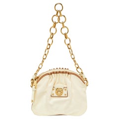 Marc by Marc Jacobs Off White/Brown Leather Chain Bag