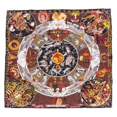 Pañuelo de seda Hermes Menta Mythologies des Hommes, Gustavo