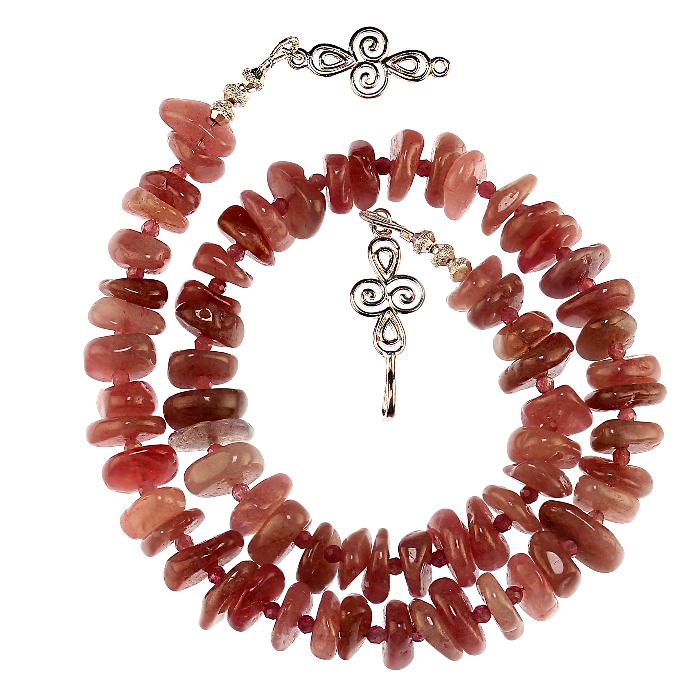 AJD Unique Madagascar Rose Quartz Necklace
