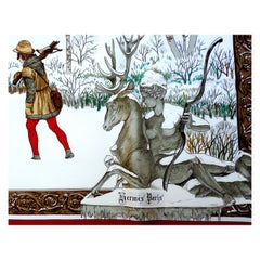 Hermes Scarf BRAND NEW with Hermes Box "L'Hiver" by Ledoux