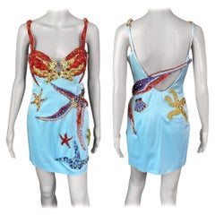 Versace S/S 2021 Runway Trésor De La Mer Crystal Embellished Bustier Mini Dress