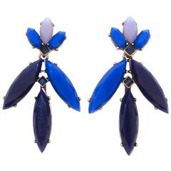 Blue Earrings by Oscar De La Renta