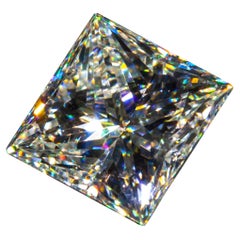 GIA Certified 0.54 Carat Princess Cut Natural Diamond, J Color, VS2 Clarity