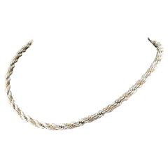 Precious Precious 14K Yellow Gold & Sterling Silver Rope Necklace, 18 inches
