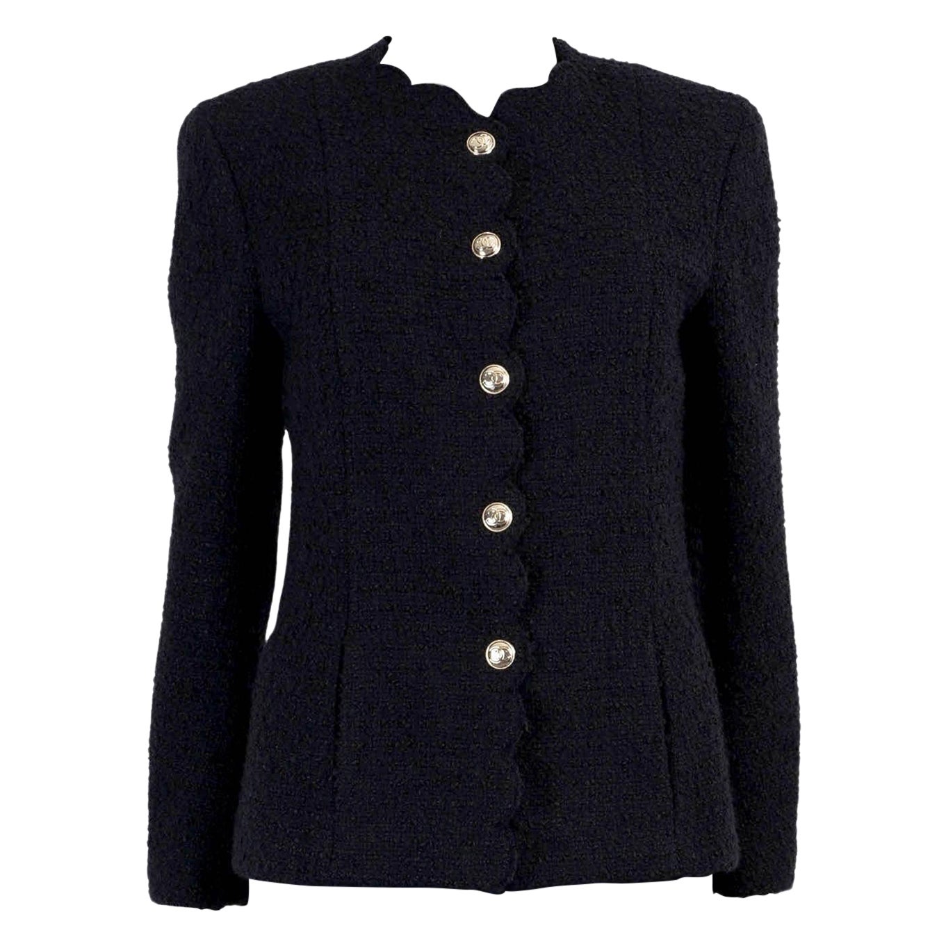 CHANEL 2020 20K SCALLOPED TWEED Jacket 40 M