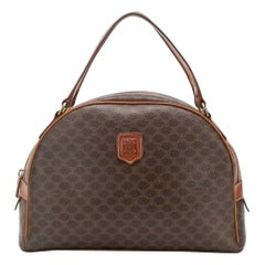 Braune Monogramm-Logo-Handtasche von Celine