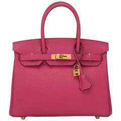 Hermes Tosca Fjord Birkin 30cm Gold Hardware