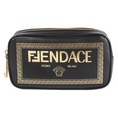 Fendi x Versace Fendace Black Logo Print Camera Case