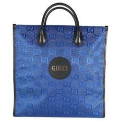 Gucci Econyl Nylon Azul Monograma Off The Grid Vertical Tote