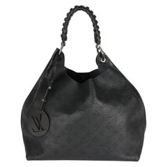 Louis Vuitton Black Monogram Mahina Carmel Hobo