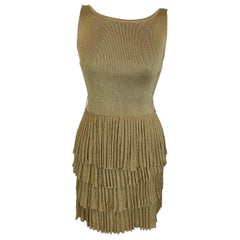 Yves Saint Laurent golden dress