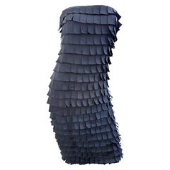 Gucci Tom Ford Fall 2001 Size 38 / 2 Runway Black Silk Strapless Post - It Dress