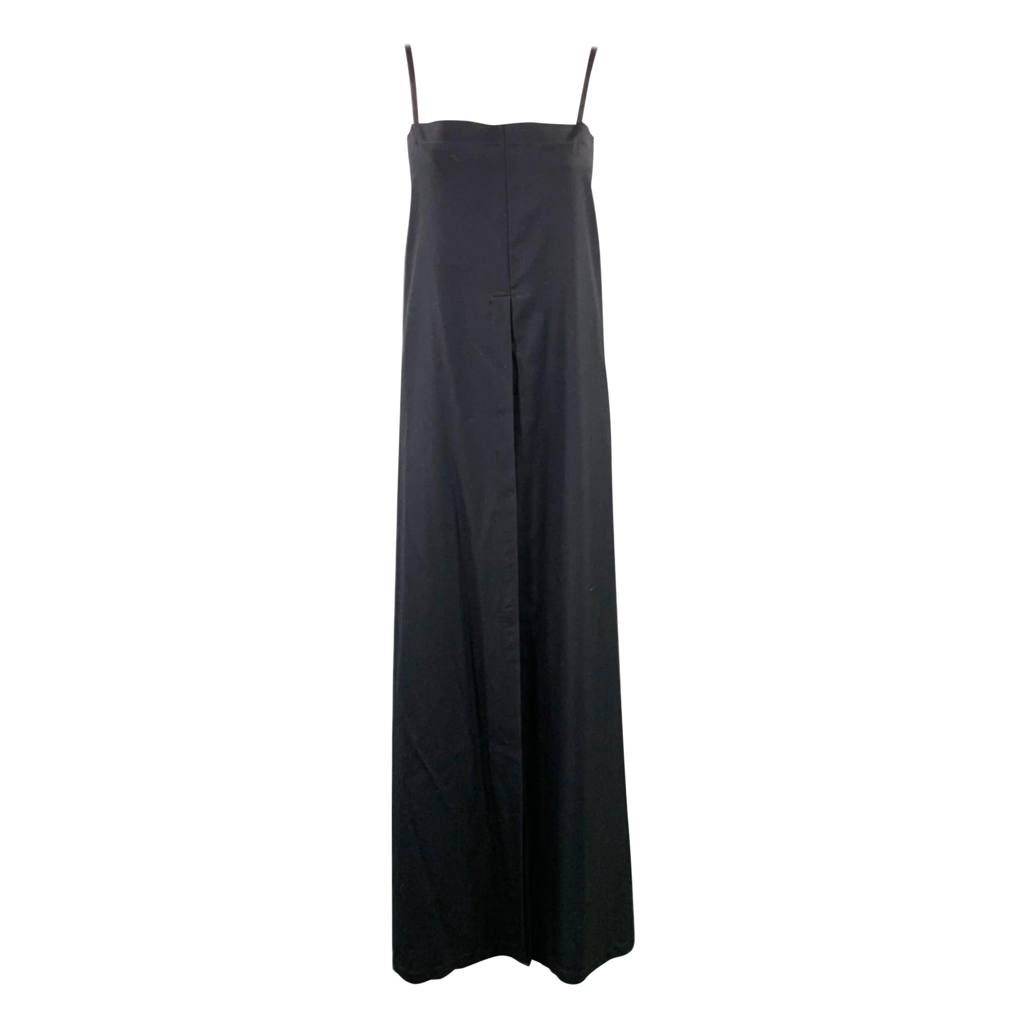 THE ROW Talla 0 Vestido Largo Tirantes Espagueti Lana Azul Marino en venta