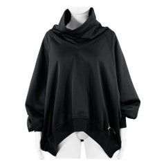 GIVENCHY Taille XS Noir Top décontracté surdimensionné en coton polyamide