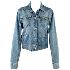RALPH LAUREN Chaqueta vaquera de mezcla de algodón azul talla M