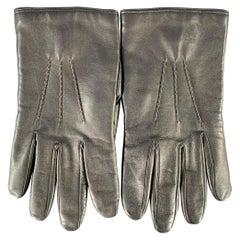 YVES SAINT LAURENT Taille 10 Gants en cuir noir