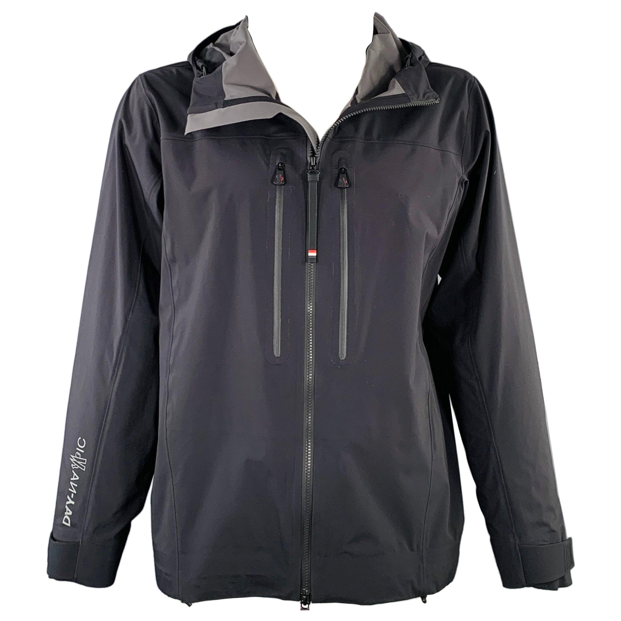Moncler Taglia XL Giacca Fuyens nera in misto poliammide con tasche a zip