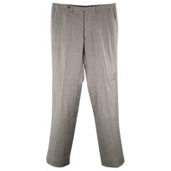 MAISON MARTIN MARGIELA Taille 32 - Robe plate sur le devant en laine grise effet chiné