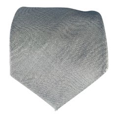 DANIELE ALESSANDRINI Grey Silver Textured Silk Tie