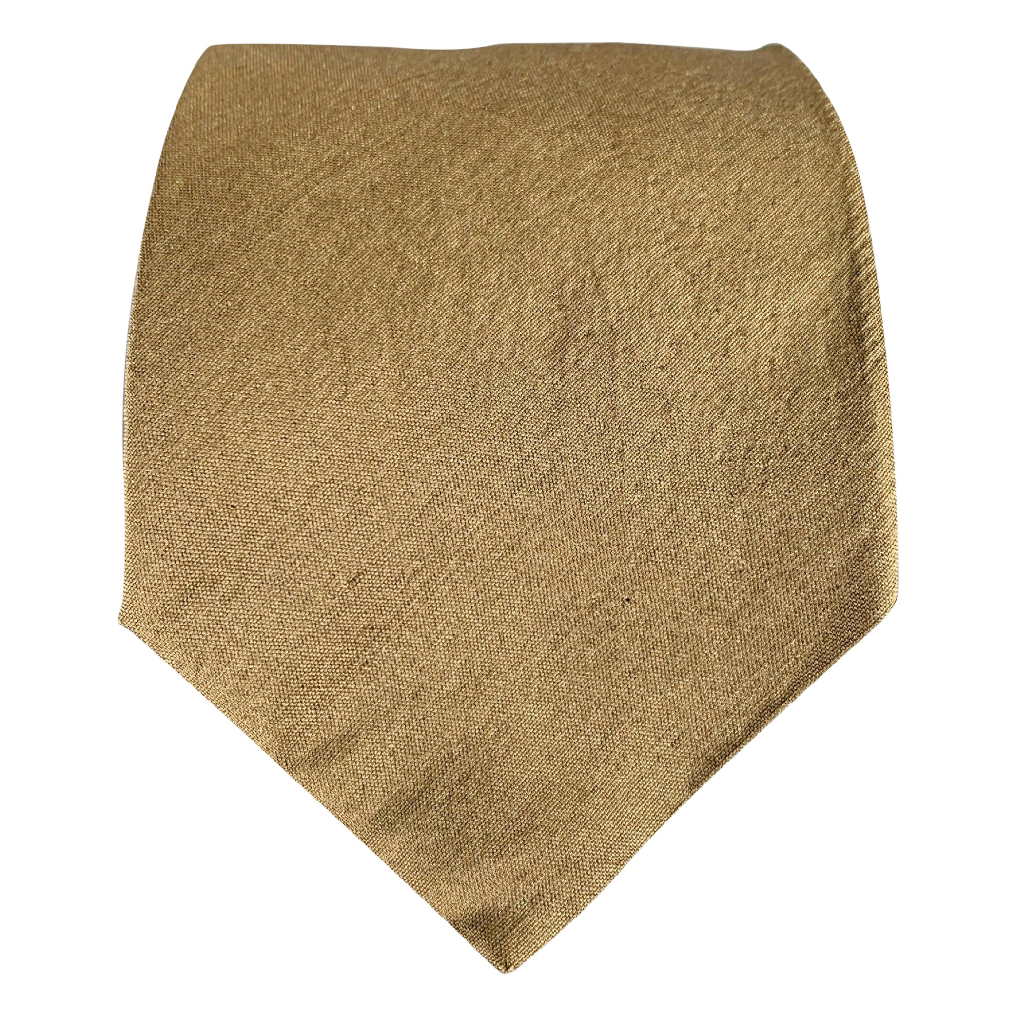 DANIELE ALESSANDRINI Brown Textured Silk Tie