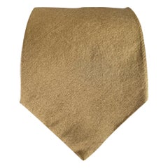DANIELE ALESSANDRINI Brown Textured Silk Tie