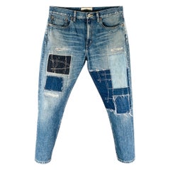 JUNYA WATANABE Size S Blue Navy Patchwork Cotton Selvedge Jeans