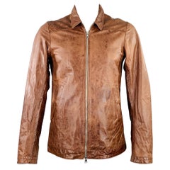 Giorgio Brato Taille 42 Veste de travail en cuir Brown