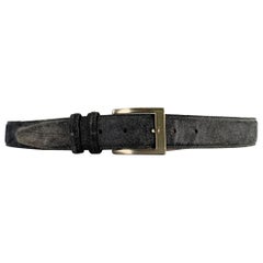 SAKS FIFTH AVENUE Size 42 Navy Suede Belt