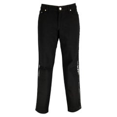 VERSACE COLLECTION Größe 24 Schwarze Jeans aus Baumwollmischung mit Nieten aus Skinny