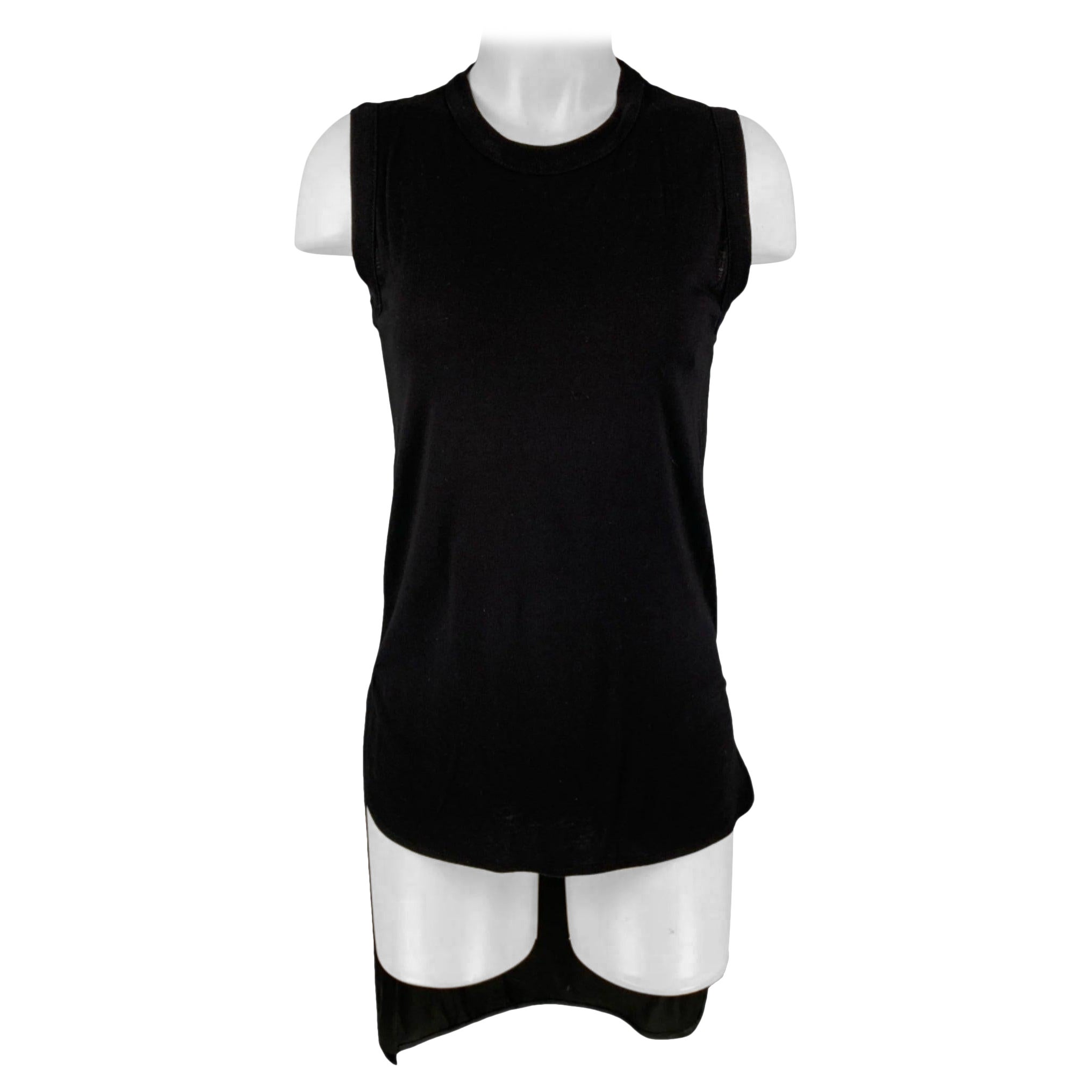 GIAMBATTISTA VALLI Size XXS Black Viscose Silk Mixed Fabrics Dress Top For Sale