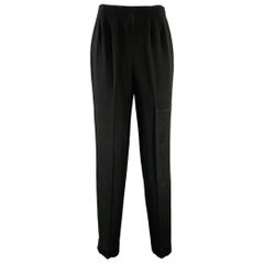 RALPH LAUREN COLLECTION Size 6 Black Wool Side Zipper Dress Pants