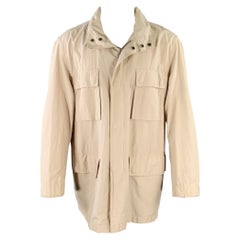 ERMENEGILDO ZEGNA Chaqueta de campo en mezcla de algodón crema talla M