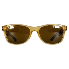 RAY-ban New Wayfarer Klar-Schwarze zweifarbige Acetat-Sonnenbrille & Augenbekleidung aus klarem Schwarz