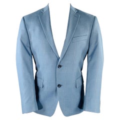 MICHAEL KORS - Manteau de sport bleu court avec pantalon de fenêtre en polyester mélangé, taille 40