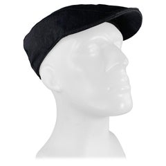 ERMENEGILDO ZEGNA Size 59 Grey Charcoal Wool Flat Cap Hat
