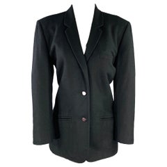 ISSEY MIYAKE Size M Black Wool Blend Single Breasted Jacket Blazer